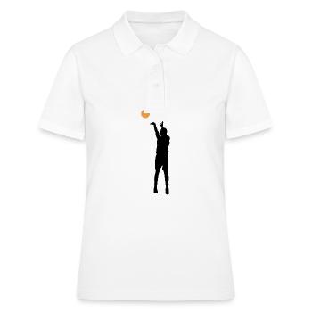 Cadeau silhouette silhouette lancer - Polo Femme - blanc - Devant - Ailine (174cm)