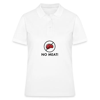 Pas de viande! cadeau - Polo Femme - blanc - Devant - Ailine (174cm)