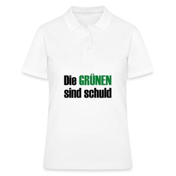 Les Verts sont un cadeau coupable - Polo Femme - blanc - Devant - Ailine (174cm)