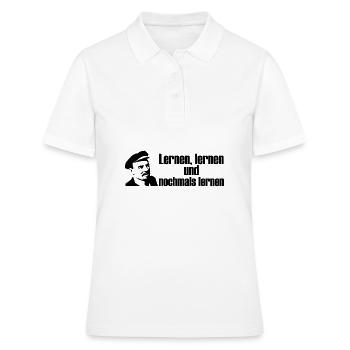 Lernen lernen und nochmals lernen Lenin Geschenk - Frauen Polo Shirt - Weiß - Vorne - Ailine (174cm)