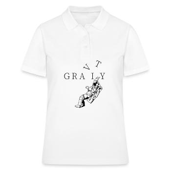 Cadeau de gravité astronaute - Polo Femme - blanc - Devant - Ailine (174cm)