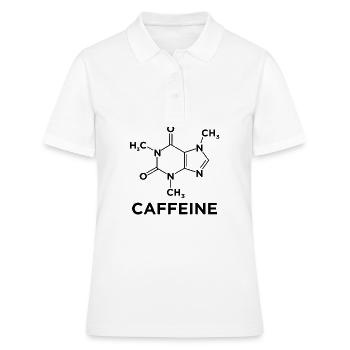Cadeau de caféine de formule chimique de café - Polo Femme - blanc - Devant - Ailine (174cm)