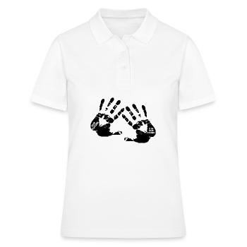 Poignée de main Futur Symbole Rengaine Cadeau - Polo Femme - blanc - Devant - Ailine (174cm)