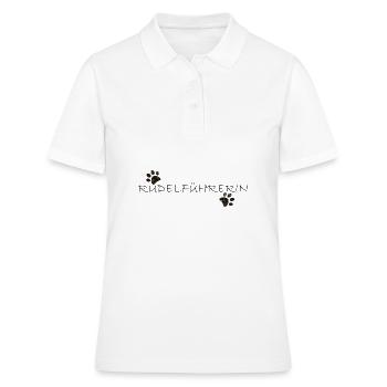 Rudelfuehrerin Hunde Spruch Hundehalter Geschenk - Frauen Polo Shirt - Weiß - Vorne - Ailine (174cm)