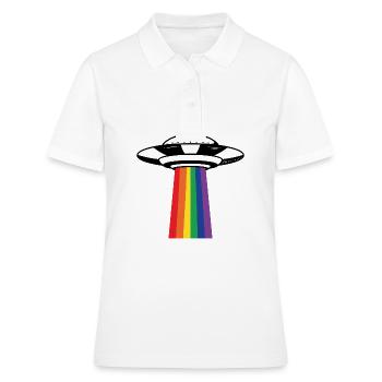 Don des droits de l'homme UGB lgbt - Polo Femme - blanc - Devant - Ailine (174cm)