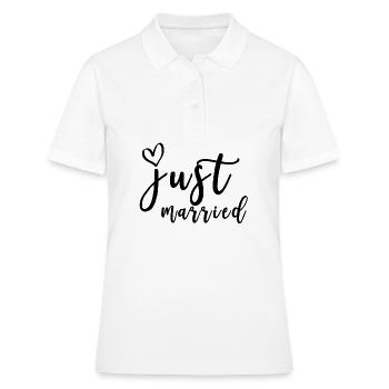 just married gift - Women's Polo Shirt - white - Front - Ailine (174cm)