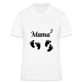 Mom squared twins twins gift - Women's Polo Shirt - white - Front - Ailine (174cm)