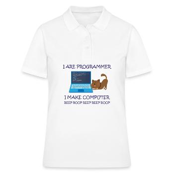 Je suis programmeur je fais Computer Informatiker - Polo Femme - blanc - Devant - Ailine (174cm)