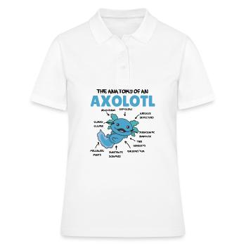 Axolotl Explication Anatomie d’un Axolotl - Polo Femme - blanc - Devant - Ailine (174cm)