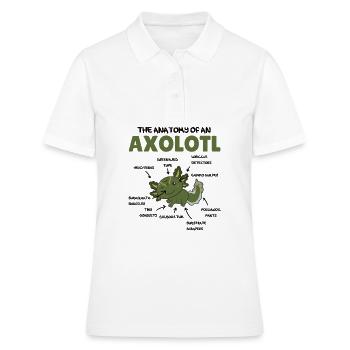 Axolotl Explication Anatomie d’un Axolotl - Polo Femme - blanc - Devant - Ailine (174cm)