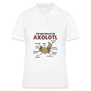 Axolotl Explication Anatomie d’un Axolotl - Polo Femme - blanc - Devant - Ailine (174cm)