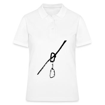 Seil + Expressschlingen - Frauen Polo Shirt - Weiß - Vorne - Ailine (174cm)