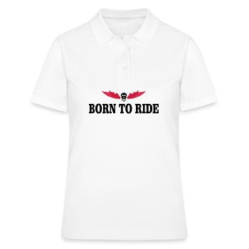 Cadeaux drôles pour les motards - Polo Femme - blanc - Devant - Ailine (174cm)