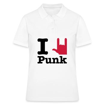 j'aime le punk - J'aime le punk - Polo Femme - blanc - Devant - Ailine (174cm)