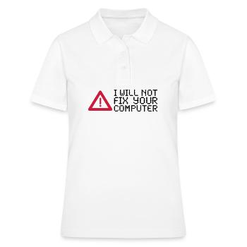 computer - Women's Polo Shirt - white - Front - Ailine (174cm)