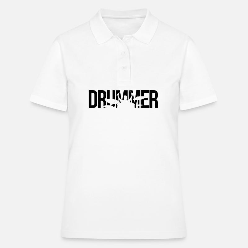 drummer - Women's Polo Shirt - white