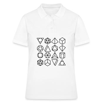 mathematical geometry - Women's Polo Shirt - white - Front - Ailine (174cm)