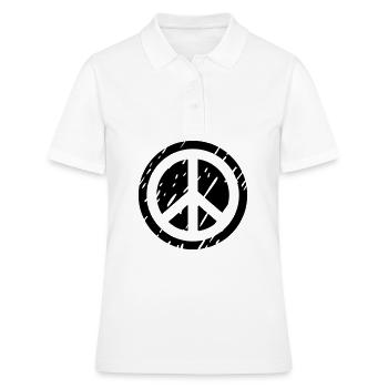 peace - Frauen Polo Shirt - Weiß - Vorne - Ailine (174cm)