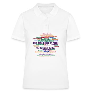 Sci Fi Wortwolke mit 42 - Frauen Polo Shirt - Weiß - Vorne - Ailine (174cm)