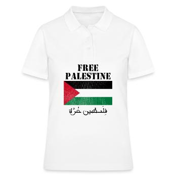 Drapeau de Palestine libre - Polo Femme - blanc - Devant - Ailine (174cm)