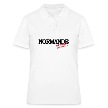 Normande de ouf (noir) - Polo Femme - blanc - Devant - Ailine (174cm)