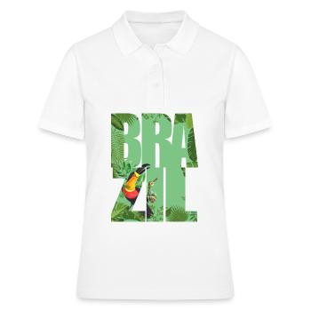 Brazil - Women's Polo Shirt - white - Front - Ailine (174cm)