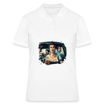 Mit Bierstereotypen brechen - Frauen Polo Shirt - Weiß - Vorne - Ailine (174cm)