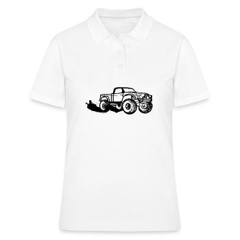 Pickup schwarz - Frauen Polo Shirt - Weiß - Vorne - Ailine (174cm)