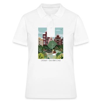 Planter le bonheur en ville Jardinage urbain élégant - Polo Femme - blanc - Devant - Ailine (174cm)