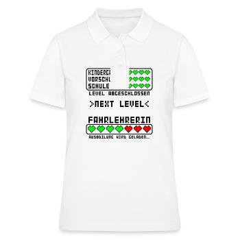Fahrlehrerin Ausbildung Beginn für Baby Mädchen - Frauen Polo Shirt - Weiß - Vorne - Ailine (174cm)