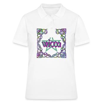 keltischer rahmen wicca e 230 - Frauen Polo Shirt - Weiß - Vorne - Ailine (174cm)