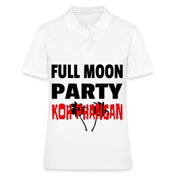 Full Moon Party Koh Phangan T shirt idée cadeau - Polo Femme - blanc - Devant - Ailine (174cm)