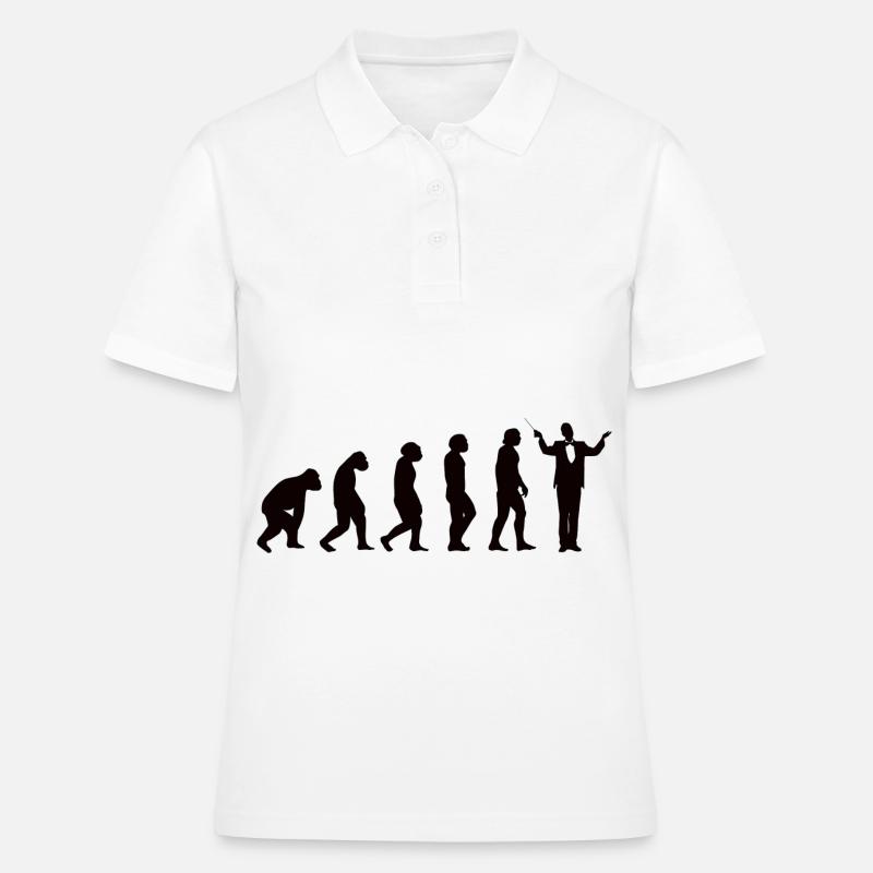 Dirigenten Evolution Musik Musiker Band Dirigent - Frauen Polo Shirt - Weiß