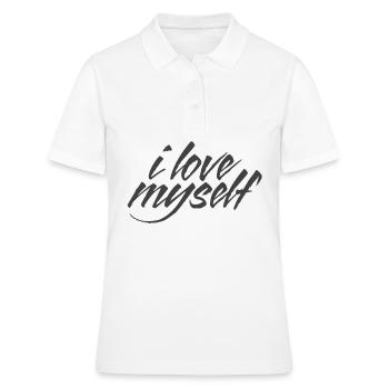 I love myself / self-confidence - Women's Polo Shirt - white - Front - Ailine (174cm)