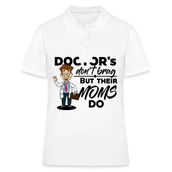 Docteur & Medic - Leurs mamans se vantent - Polo Femme - blanc - Devant - Ailine (174cm)