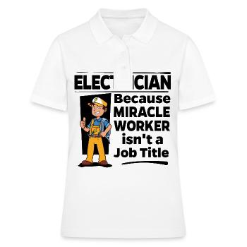 Électricien - Miracle Worker - Polo Femme - blanc - Devant - Ailine (174cm)