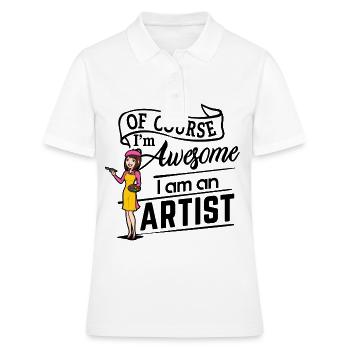 Artiste - Incroyable - Polo Femme - blanc - Devant - Ailine (174cm)