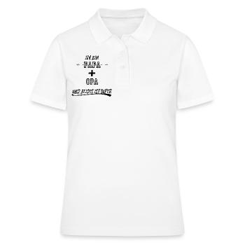 Ich bin Papa und Opa - Frauen Polo Shirt - Weiß - Vorne - Ailine (174cm)