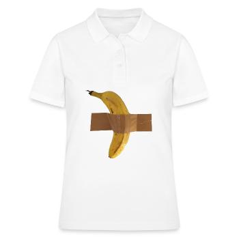 Banana Fruit on tape Banane avec ruban adhésif - Polo Femme - blanc - Devant - Ailine (174cm)