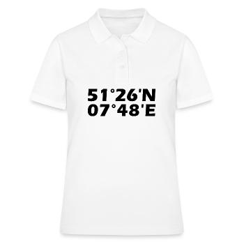 Coordonnées de Menden (Sauerland) - Polo Femme - blanc - Devant - Ailine (174cm)