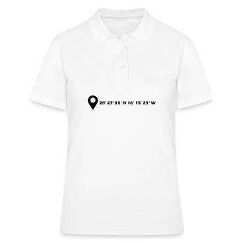Coordonnées de Santa Cruz de Tenerife - Polo Femme - blanc - Devant - Ailine (174cm)