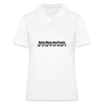 Coordonnées de Saint-Maur-des-Fossés - Polo Femme - blanc - Devant - Ailine (174cm)