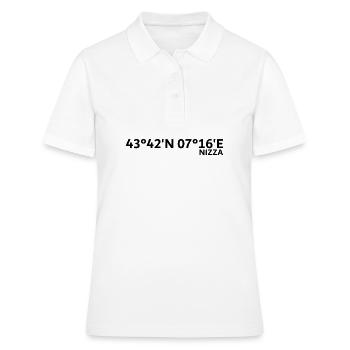 Nizza Koordinaten - Frauen Polo Shirt - Weiß - Vorne - Ailine (174cm)