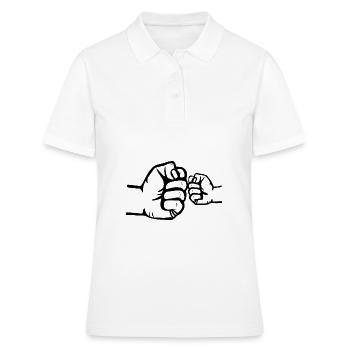 Daddy Kind ich liebe Papa Vatertag Tochter Dad - Frauen Polo Shirt - Weiß - Vorne - Ailine (174cm)