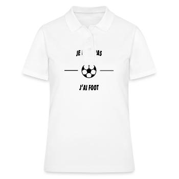 Je peux pas j'ai foot - Polo Femme - blanc - Devant - Ailine (174cm)
