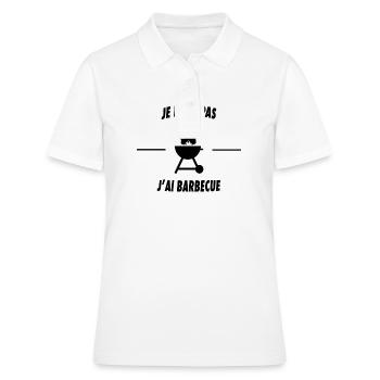 Je peux pas j'ai barbecue - Polo Femme - blanc - Devant - Ailine (174cm)
