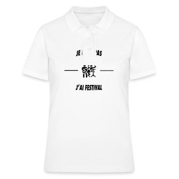 Je peux pas j'ai festival - Polo Femme - blanc - Devant - Ailine (174cm)