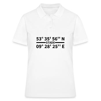 Coordonnées du stade - Polo Femme - blanc - Devant - Ailine (174cm)
