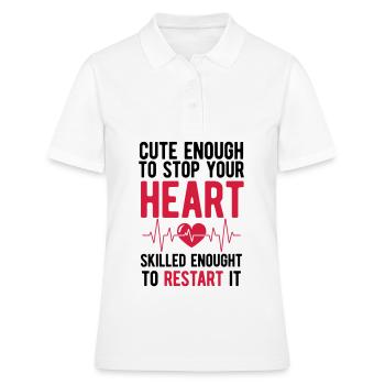 Krankenschwester - Frauen Polo Shirt - Weiß - Vorne - Ailine (174cm)
