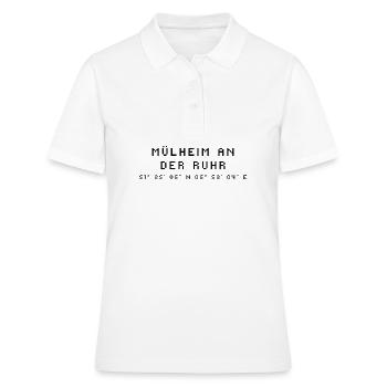 Mülheim an der Ruhr Koordinaten - Frauen Polo Shirt - Weiß - Vorne - Ailine (174cm)